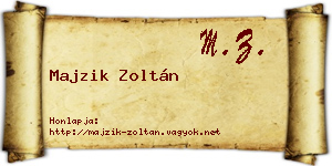 Majzik Zoltán névjegykártya