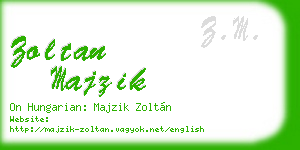 zoltan majzik business card