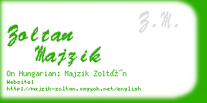 zoltan majzik business card